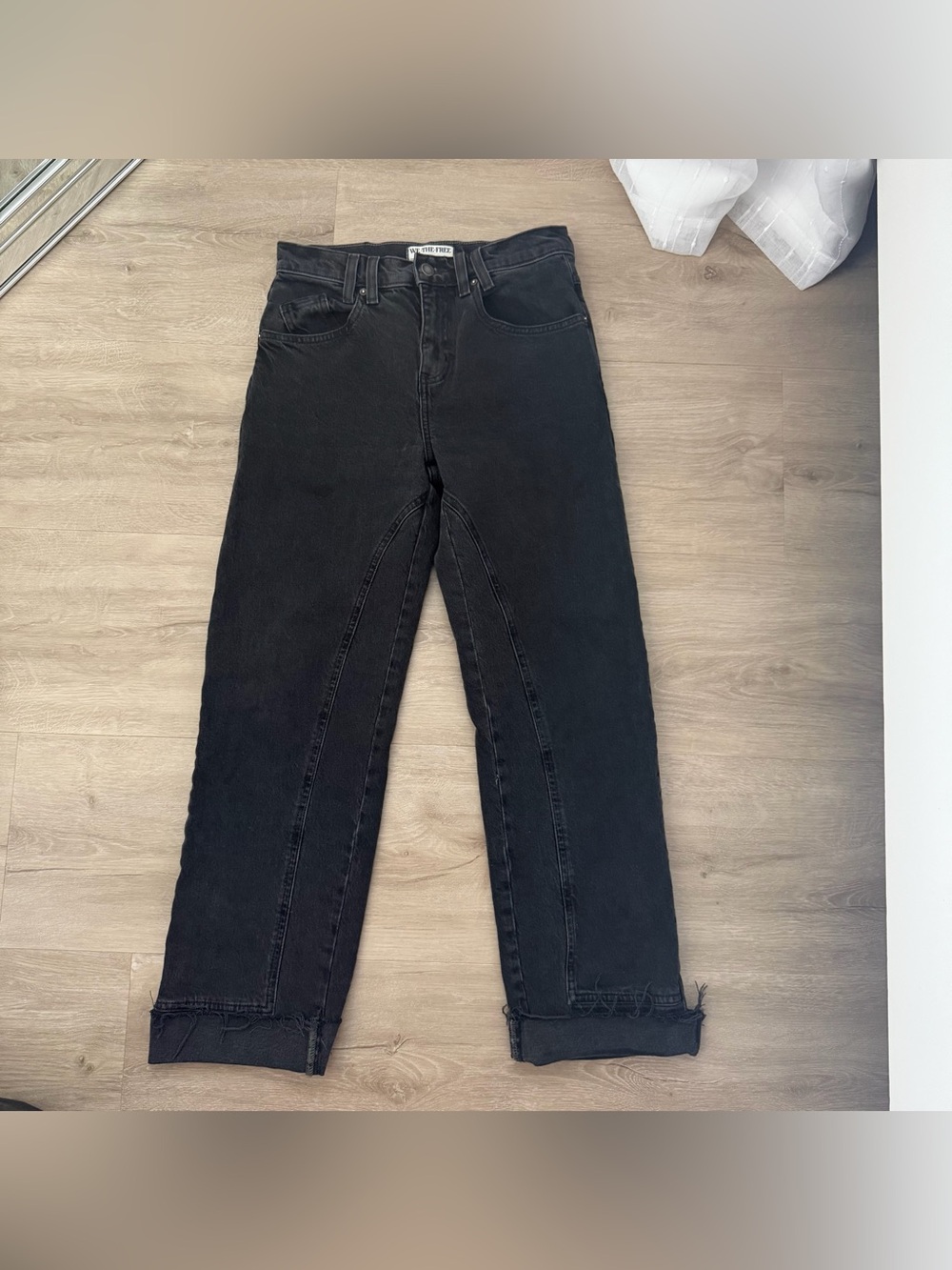 Free People We the Free Risk Taker jeans in washed black denim